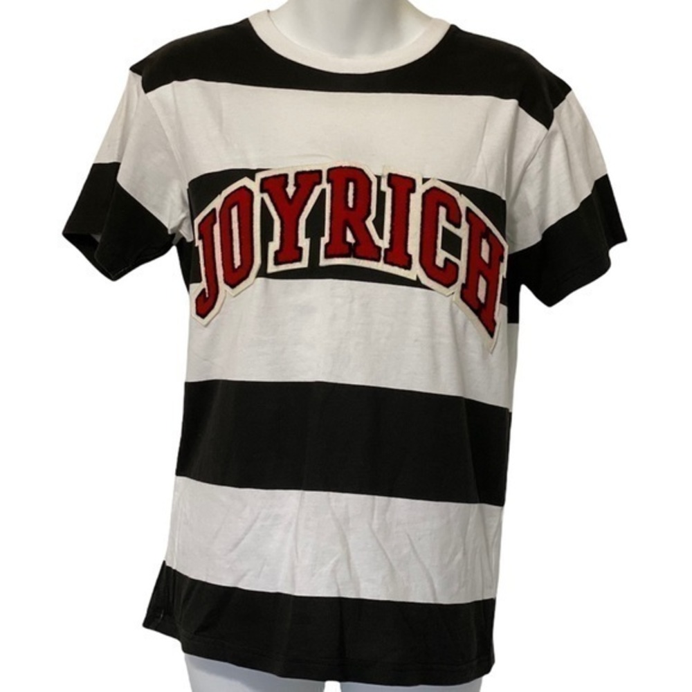 Joyrich Navy & White Striped T-shirt with Red Lettering NWOT